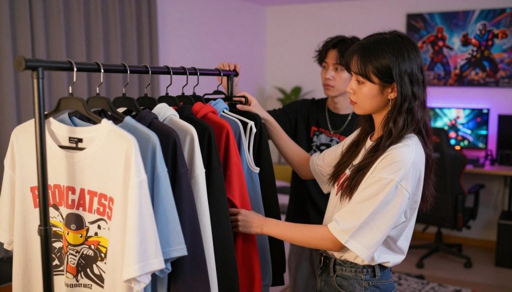 Building the foundation with essential tops for gamer-chic style
